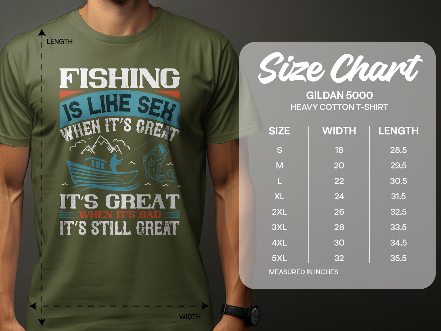Fishing Is Like Sex Funny T-Shirt Product Type