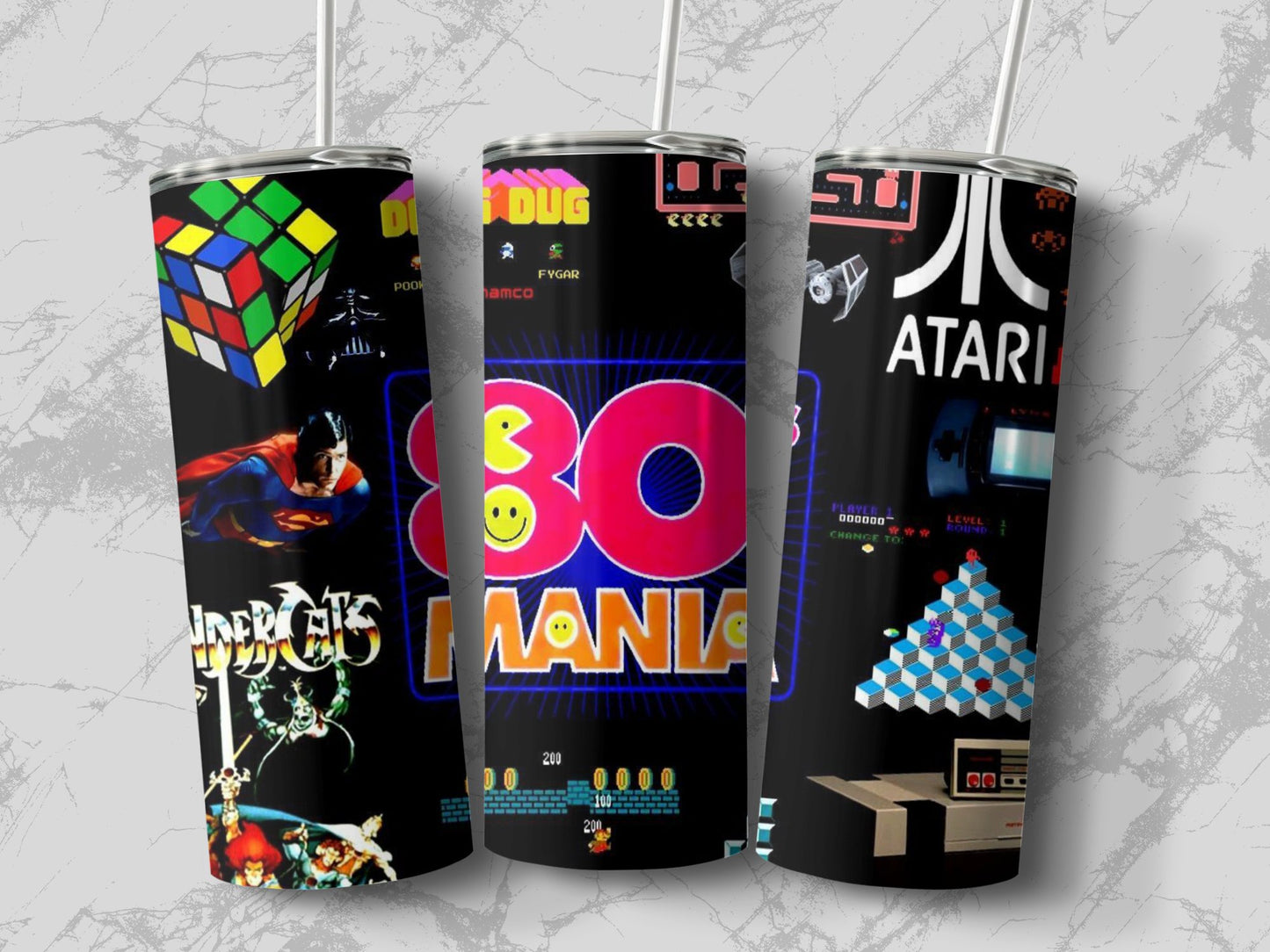 Retro 80s Arcade Design Tumbler Collection product