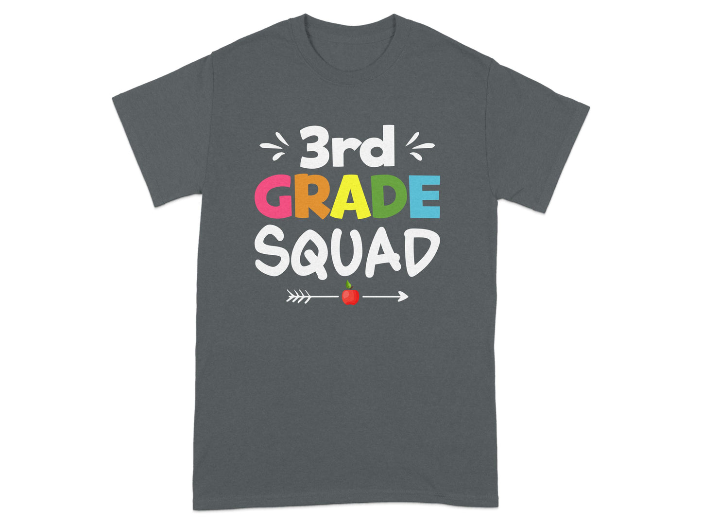 Fun Colorful 3rd Grade Squad Teacher T-Shirt product type