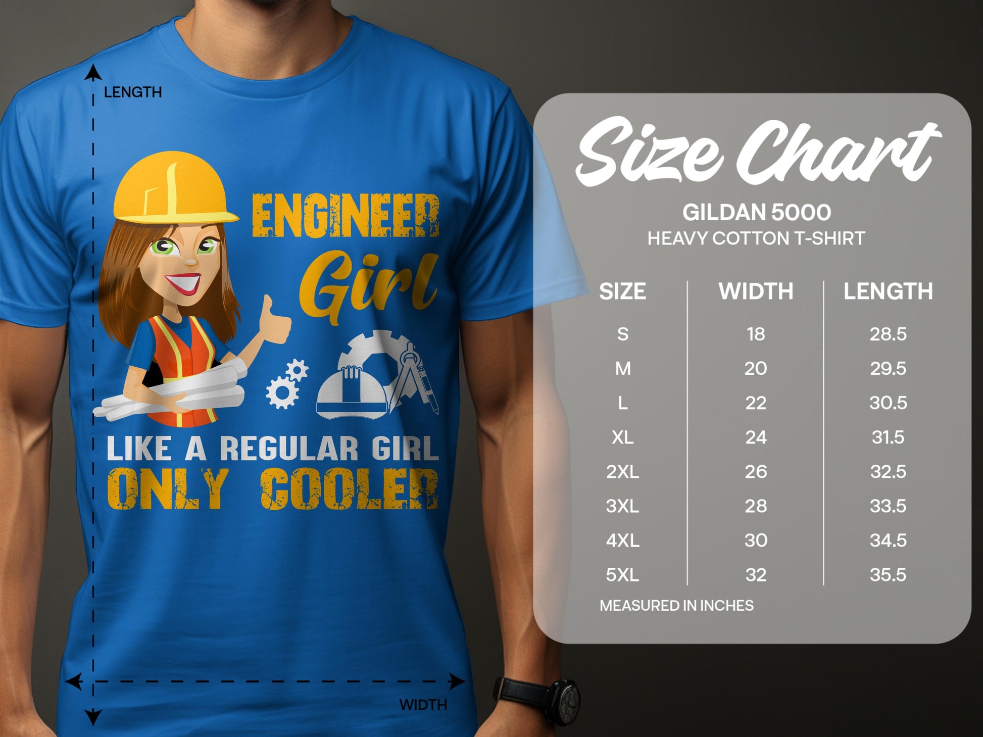 Engineer Girl Cooler Heavy Cotton T-Shirt product
