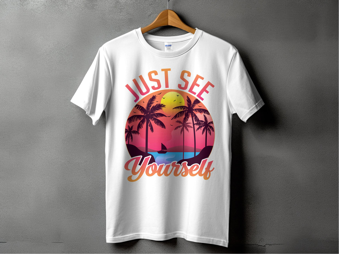 Just See Yourself Palm Trees Ocean T-Shirt product type