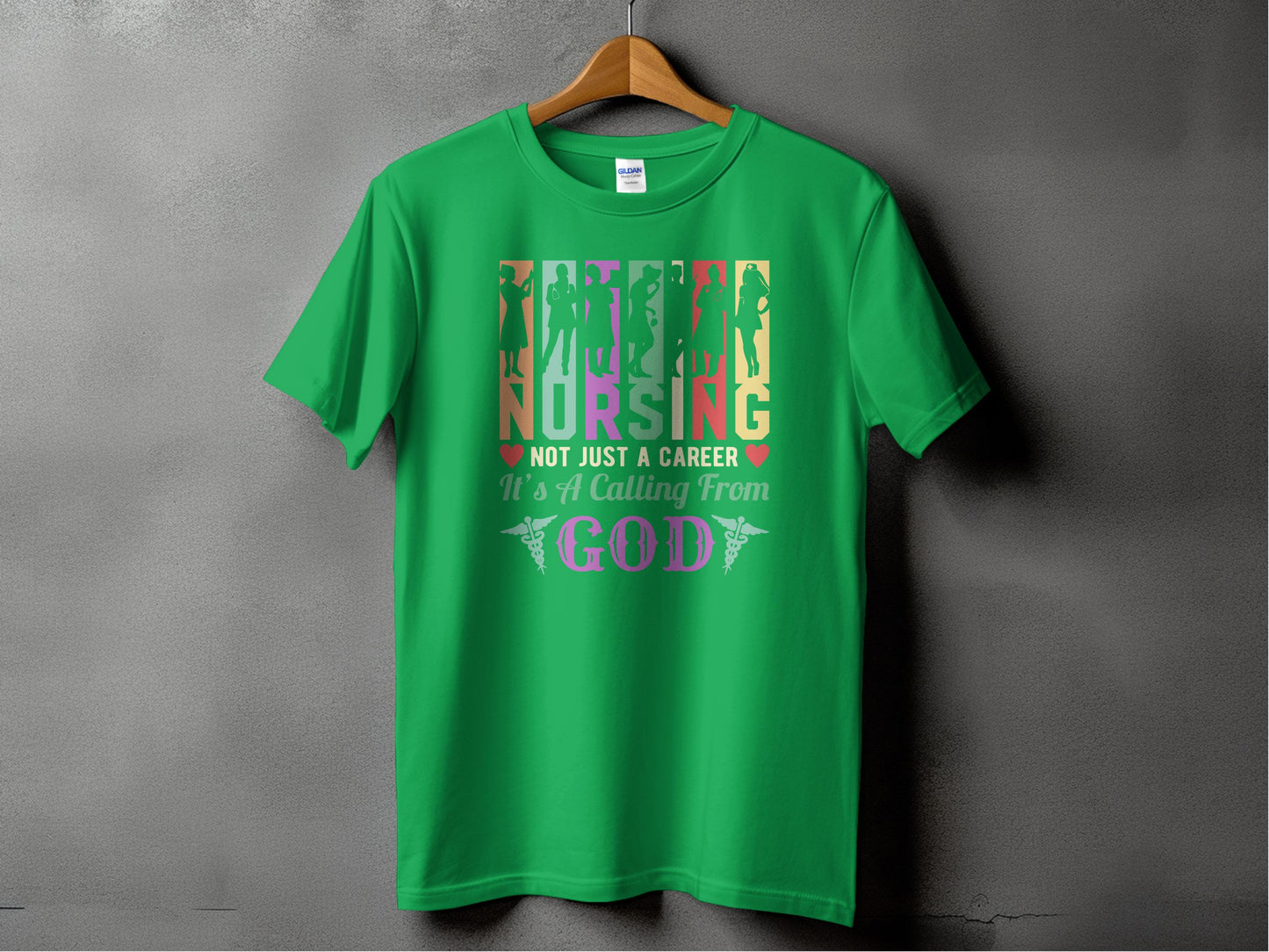 Unique Green Nursing Career Calling T-Shirt product type
