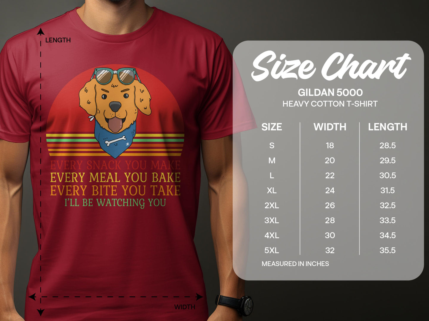 Funny Dog Watching You Snack Design T-Shirt product