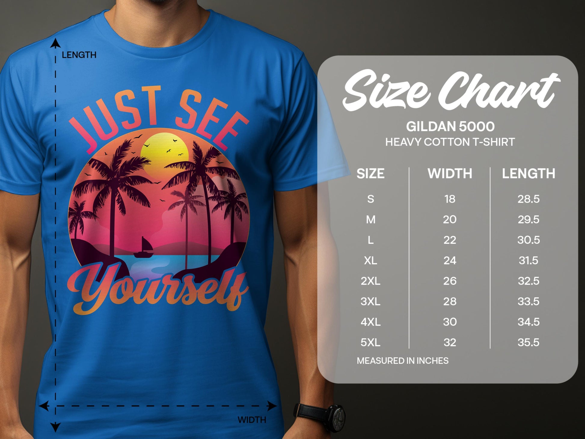 Just See Yourself Classic Sunset Graphic T-Shirt product