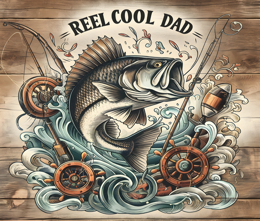 Reel Cool Dad Fishing Art Print product type