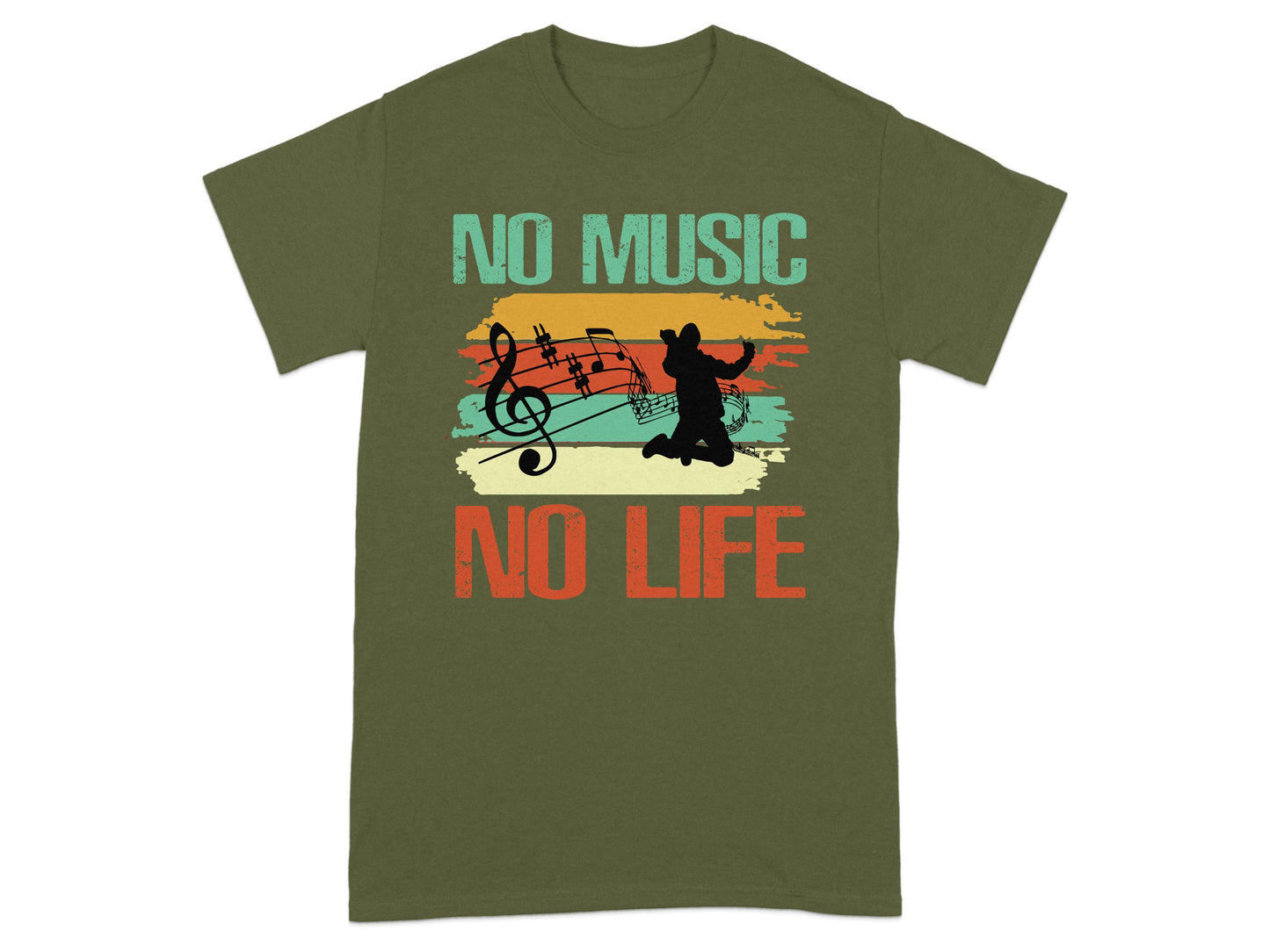 No Music No Life Graphic Tee Shirt product type