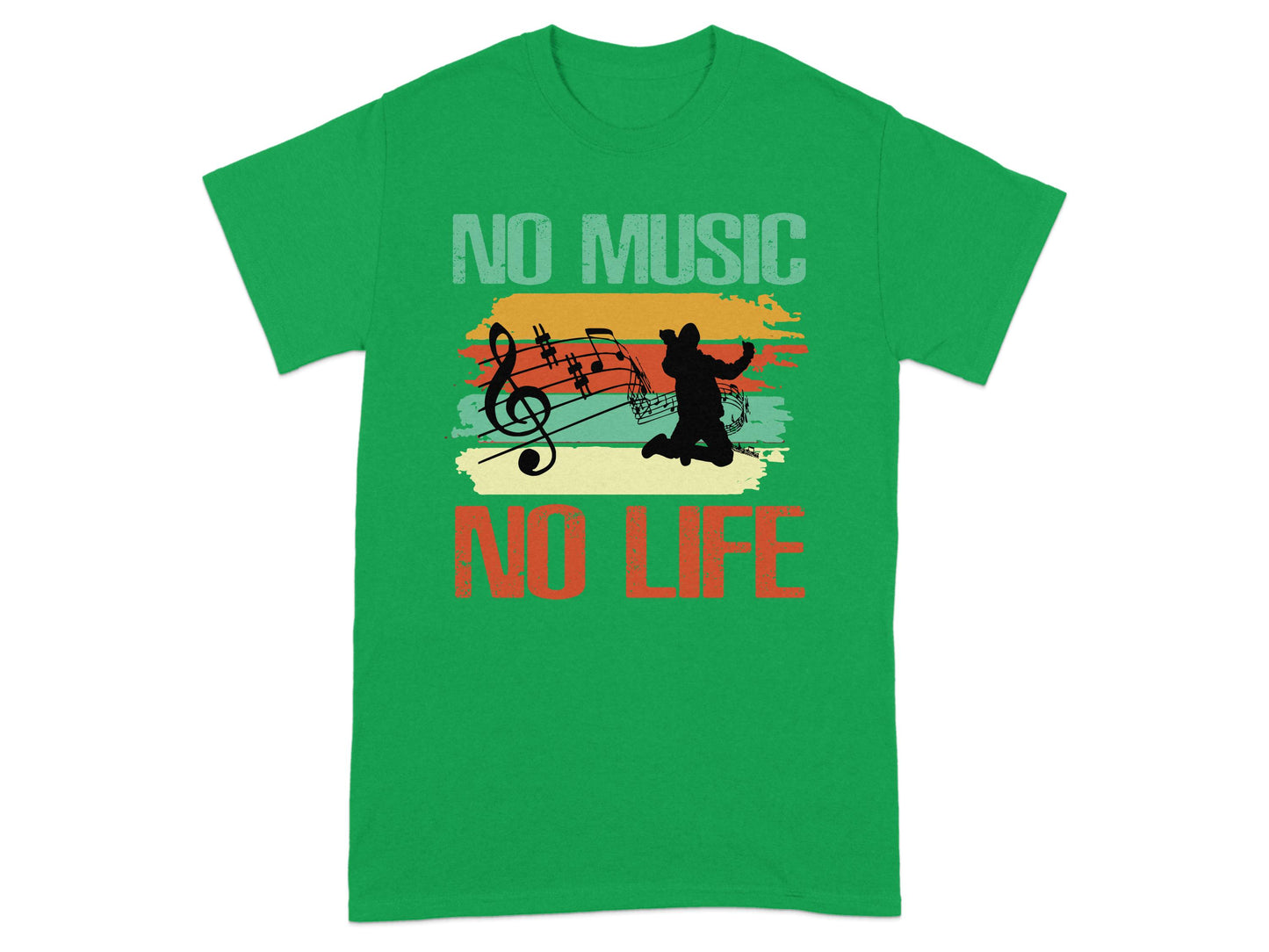 No Music No Life Stylish Graphic T-Shirt product type
