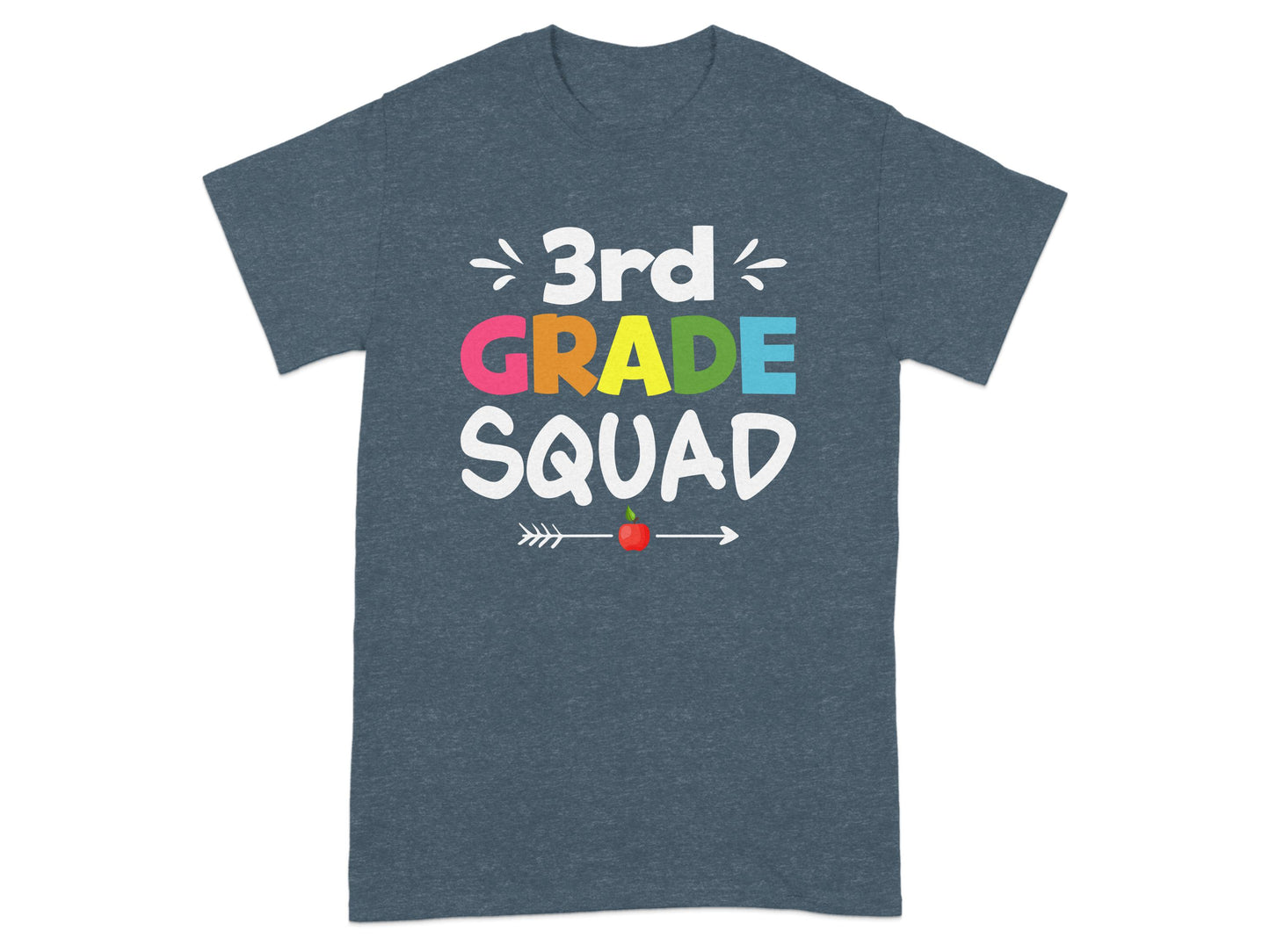 3rd Grade Squad Colorful Text T-Shirt product type