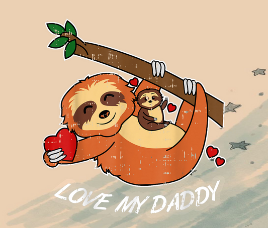 Love My Daddy Cute Sloth Artwork Design product