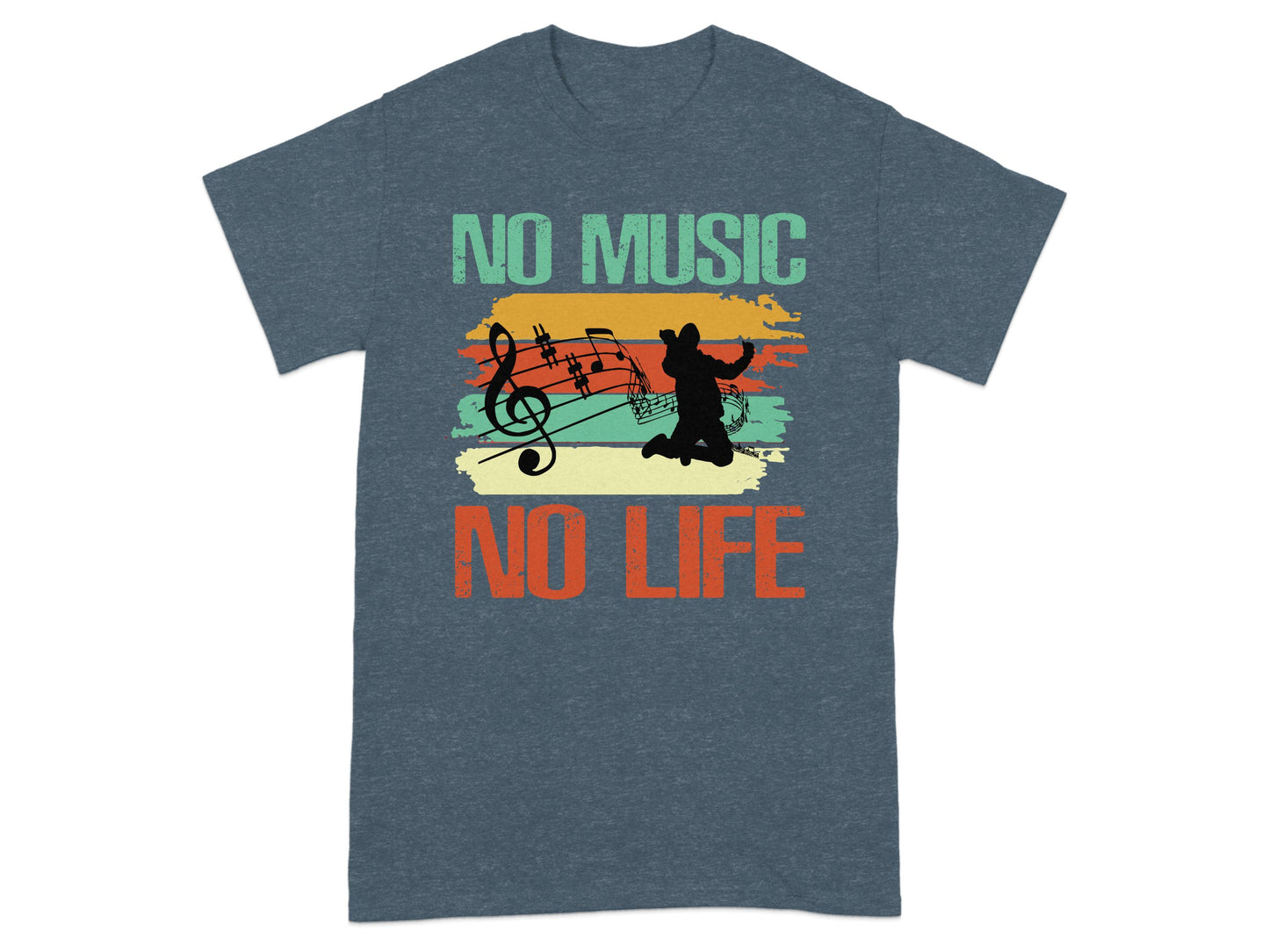 No Music No Life Graphic Musical Design T-shirt product