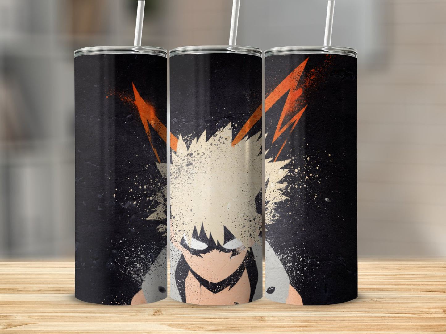 Anime Character with Explosion Design Tumbler product