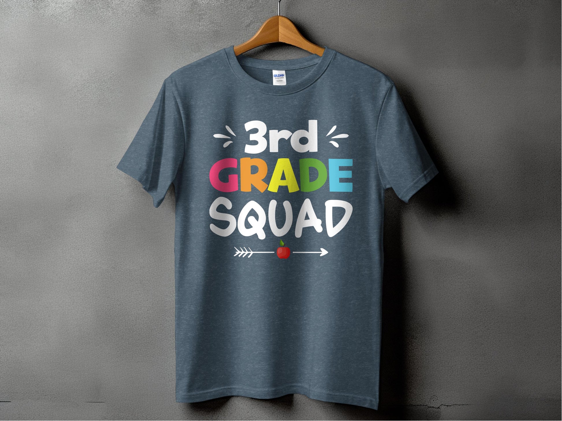 3rd Grade Squad Colorful Printed T-shirt product