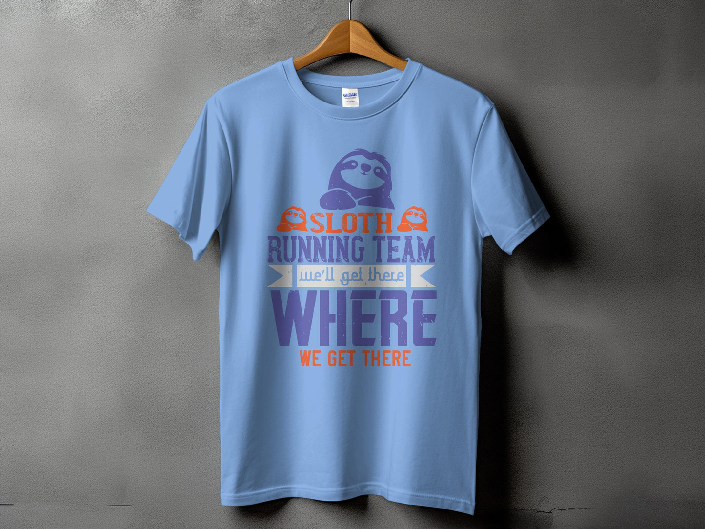 Sloth Running Team Where We Get There T-Shirt product type