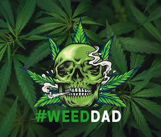 Weed Dad Skull Graphic Design Art Print product type