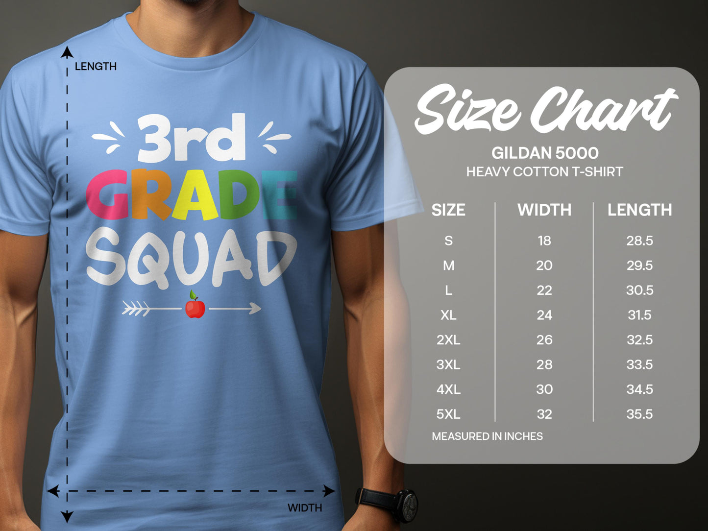 3rd Grade Squad Shirt Colorful Design T-Shirt product