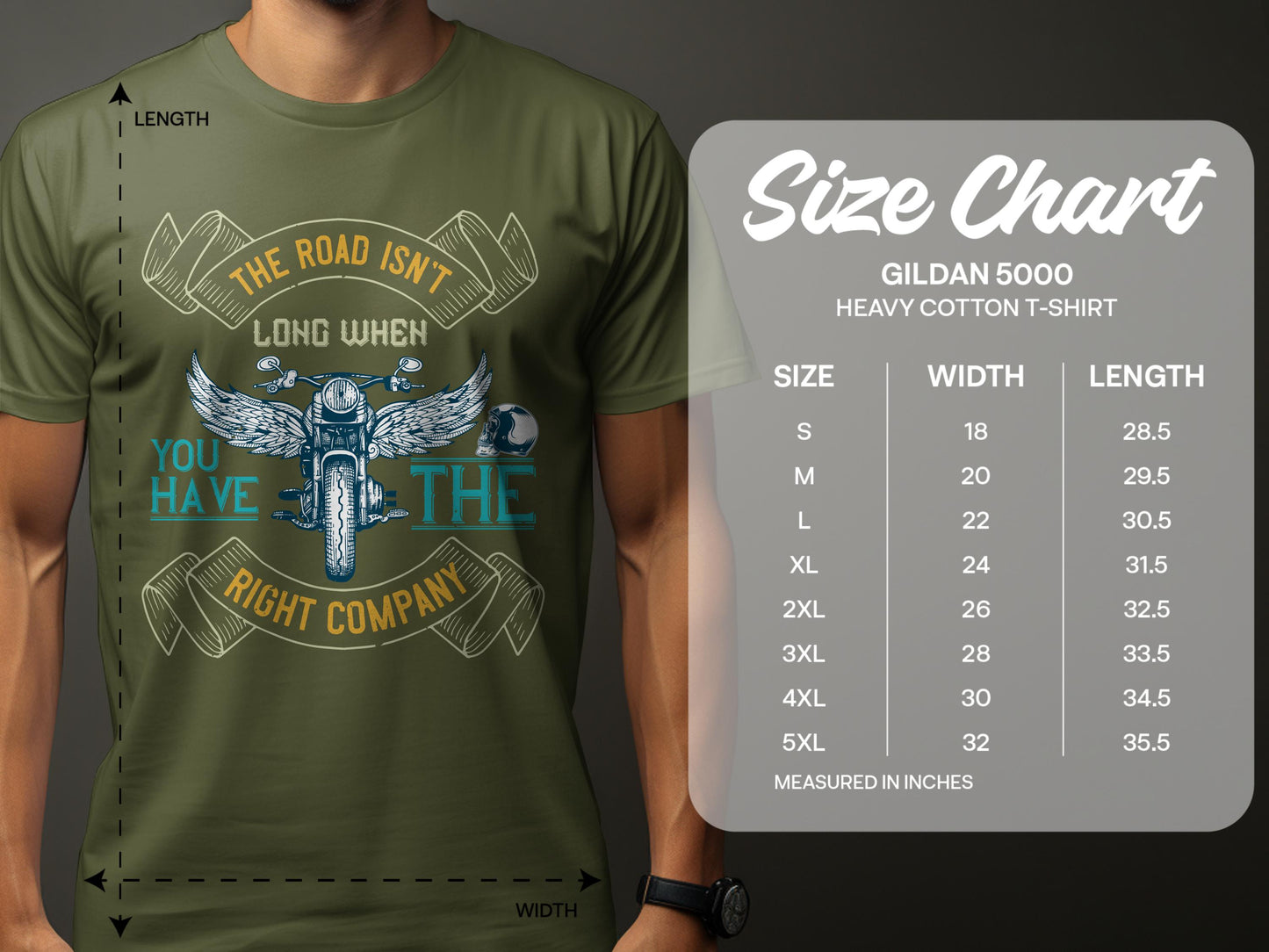 The Road Isn't Long When You Have The Right Company t-shirt