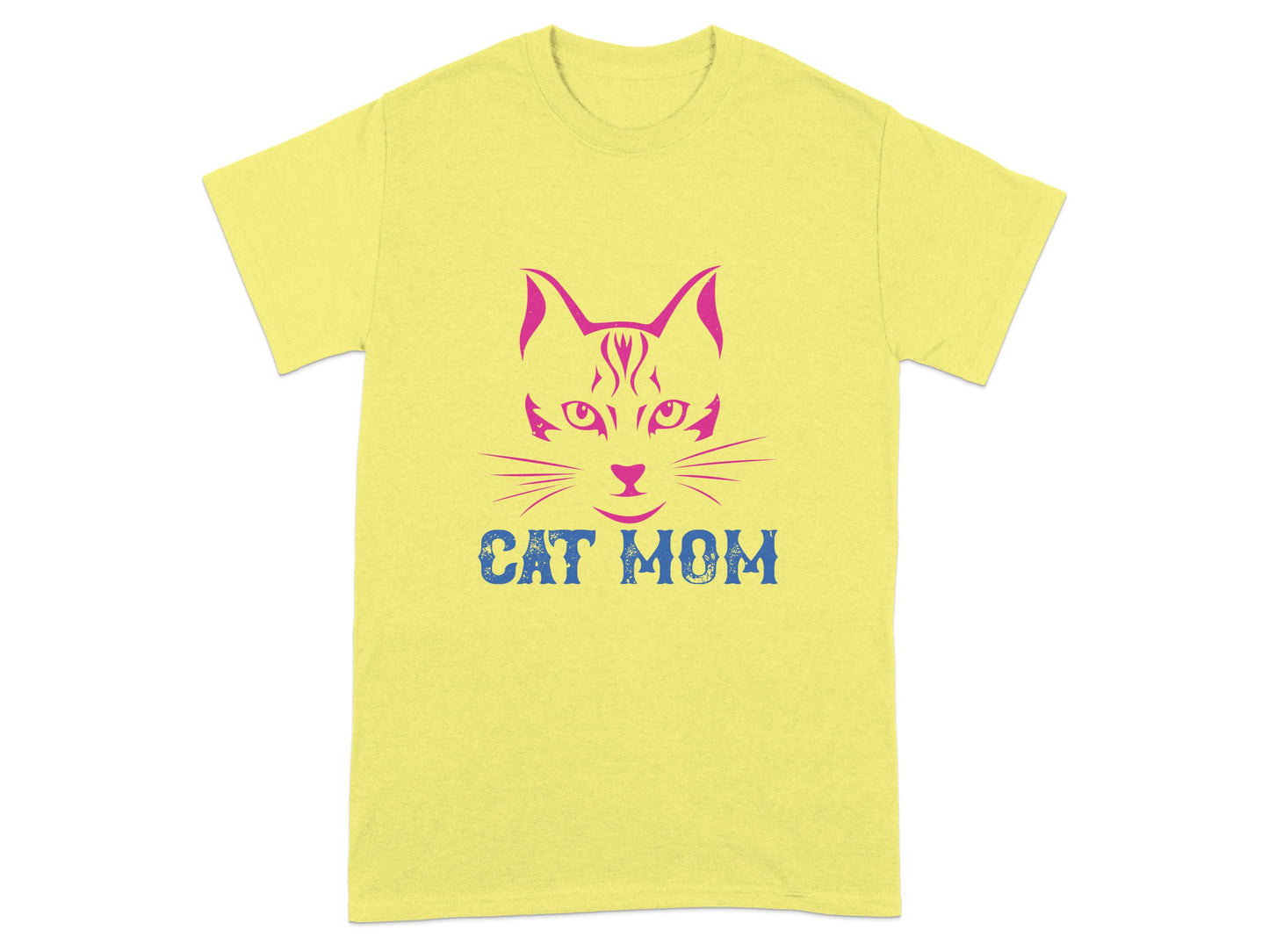 Cat Mom Graphic Tee with Cute Cat Face Design product