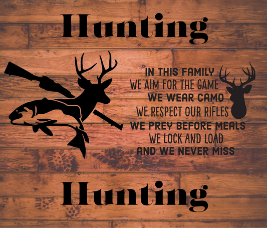 Rustic Family Hunting Quote Wall Art Product