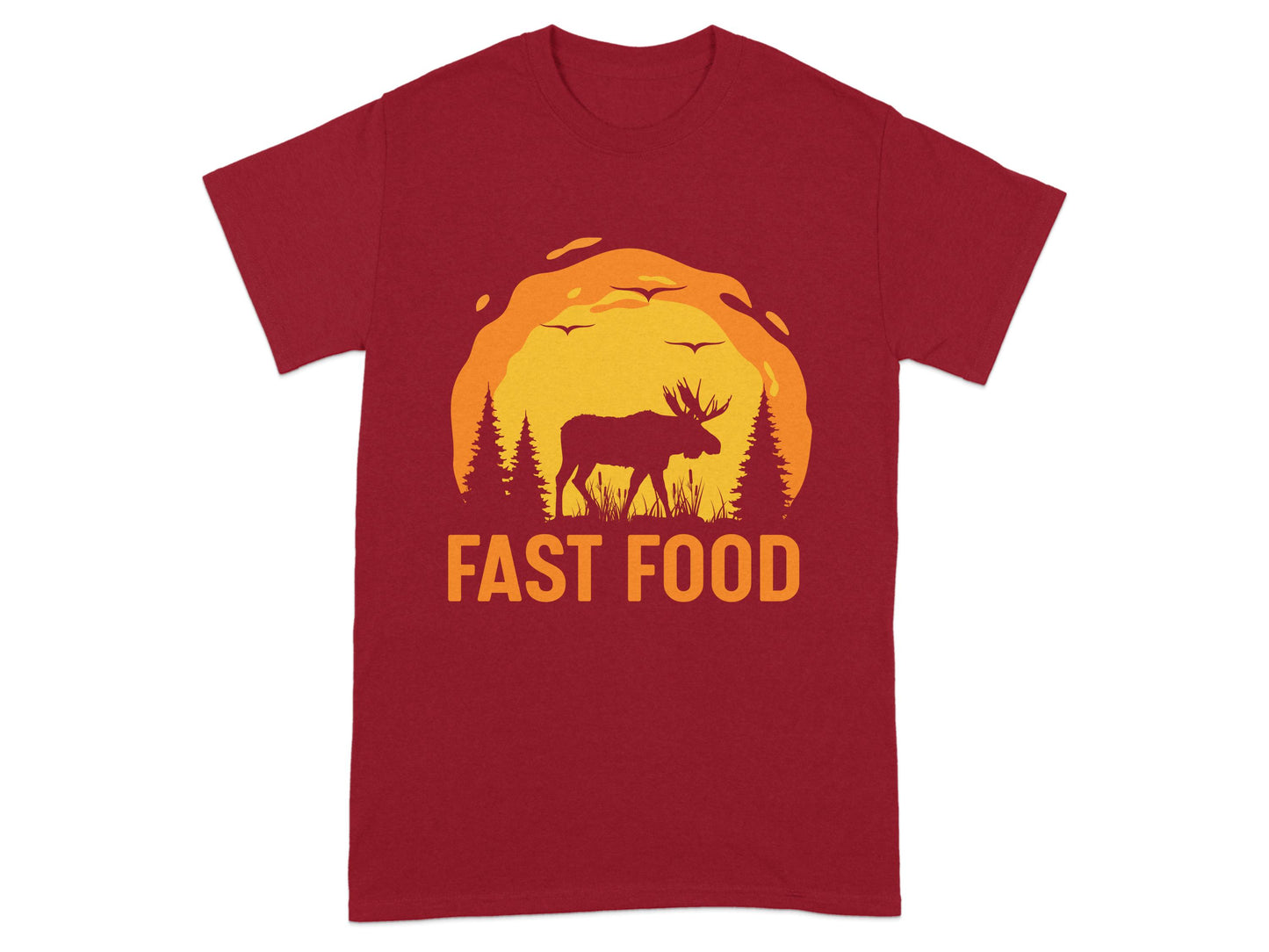 Fast Food Moose Silhouette Men's Graphic T-Shirt product type