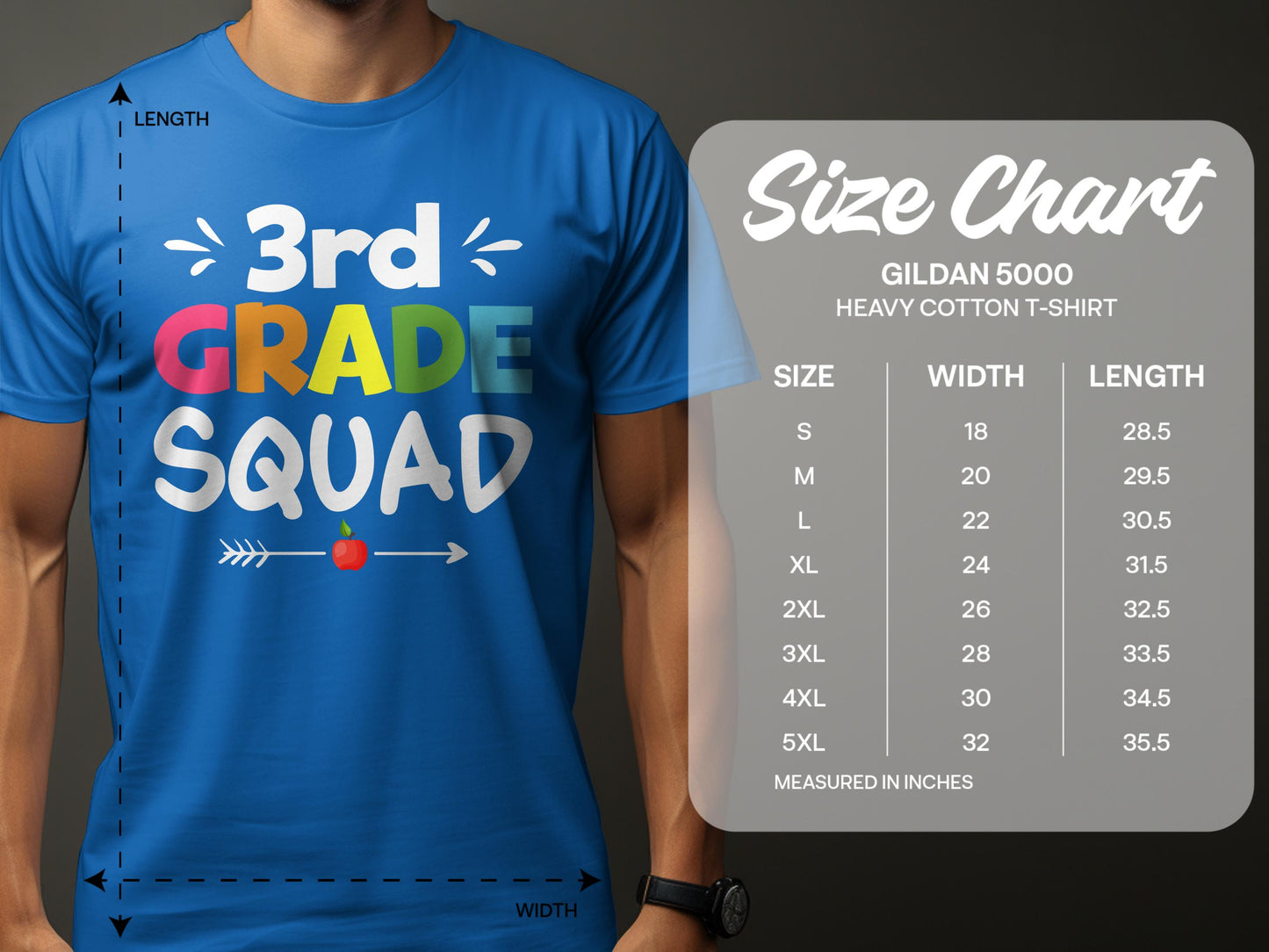 3rd Grade Squad Blue Graphic T-Shirt product type