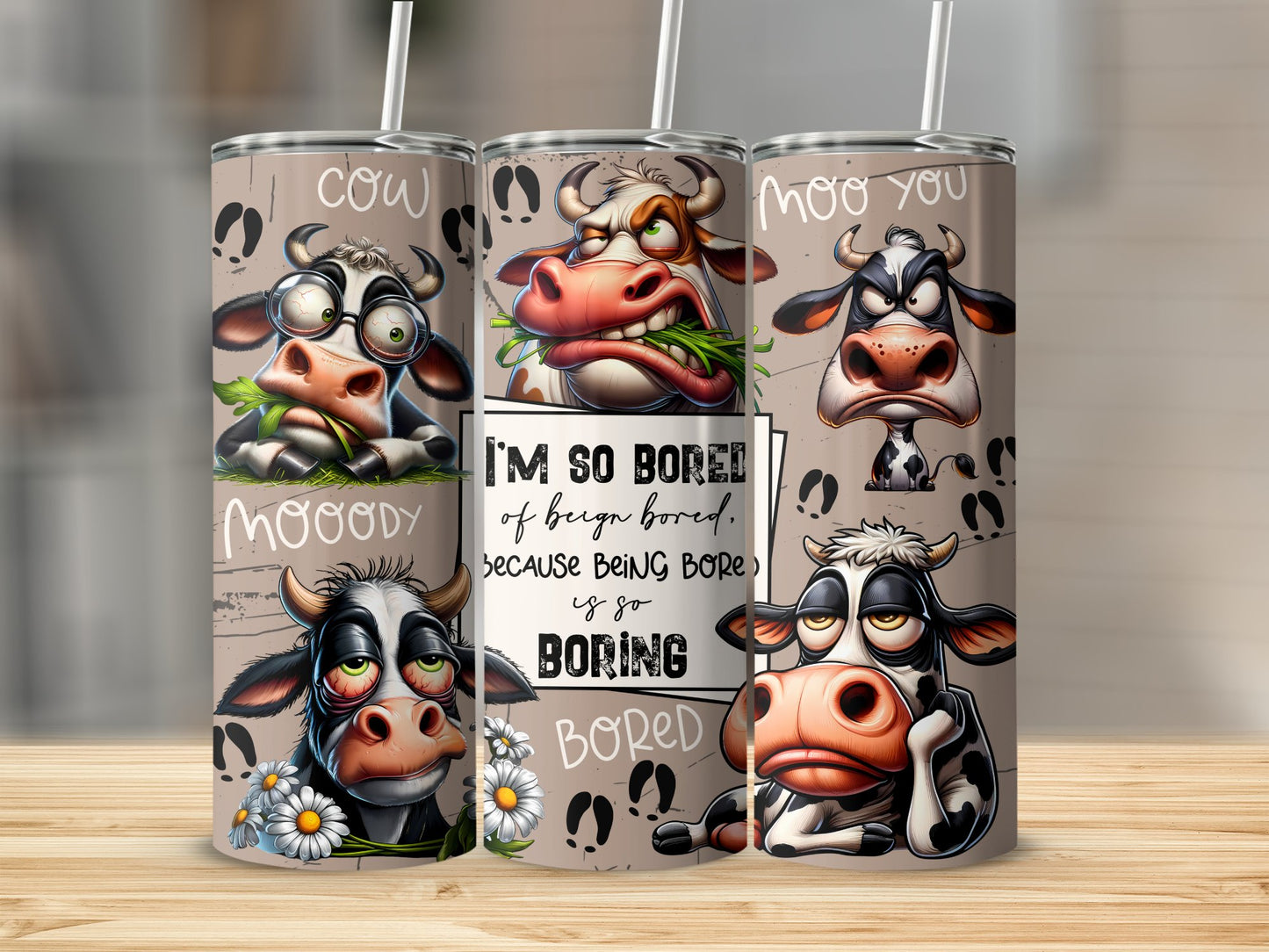 Funny Cow Designs on Tumblers Beverage Holder product type