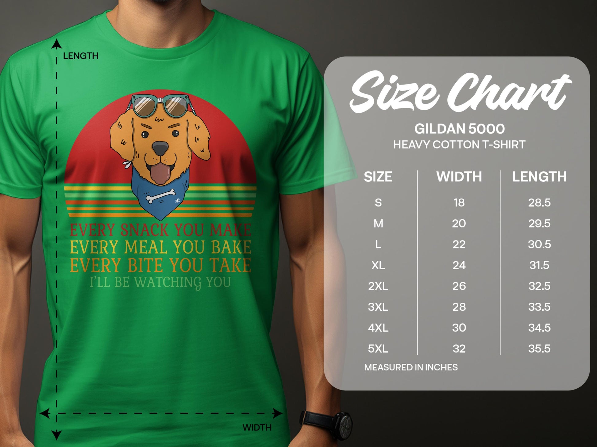 Humorous Dog Watching Food Graphic T-shirt product type