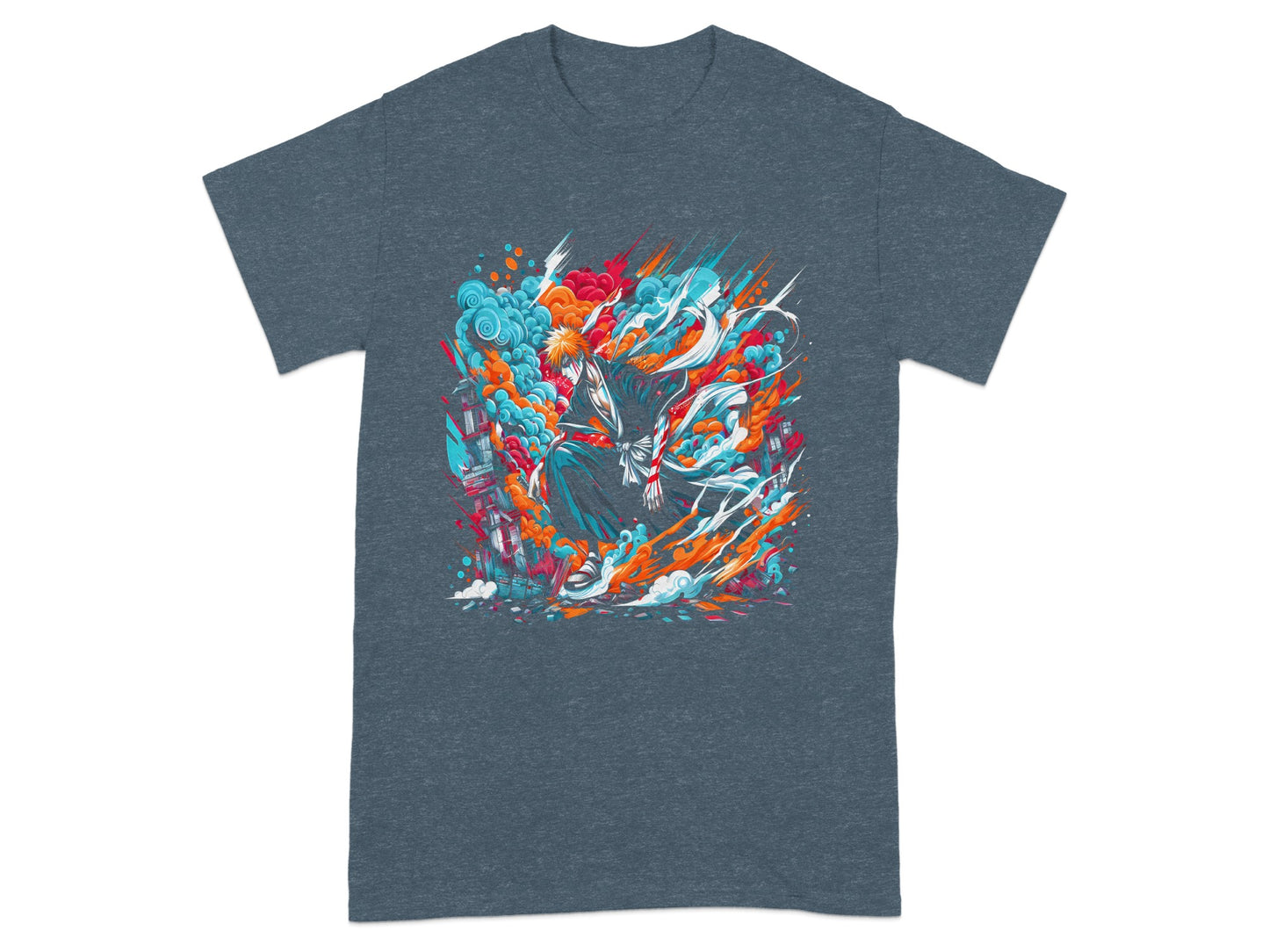Vibrant Artistic Design with Flying Crane T-shirt