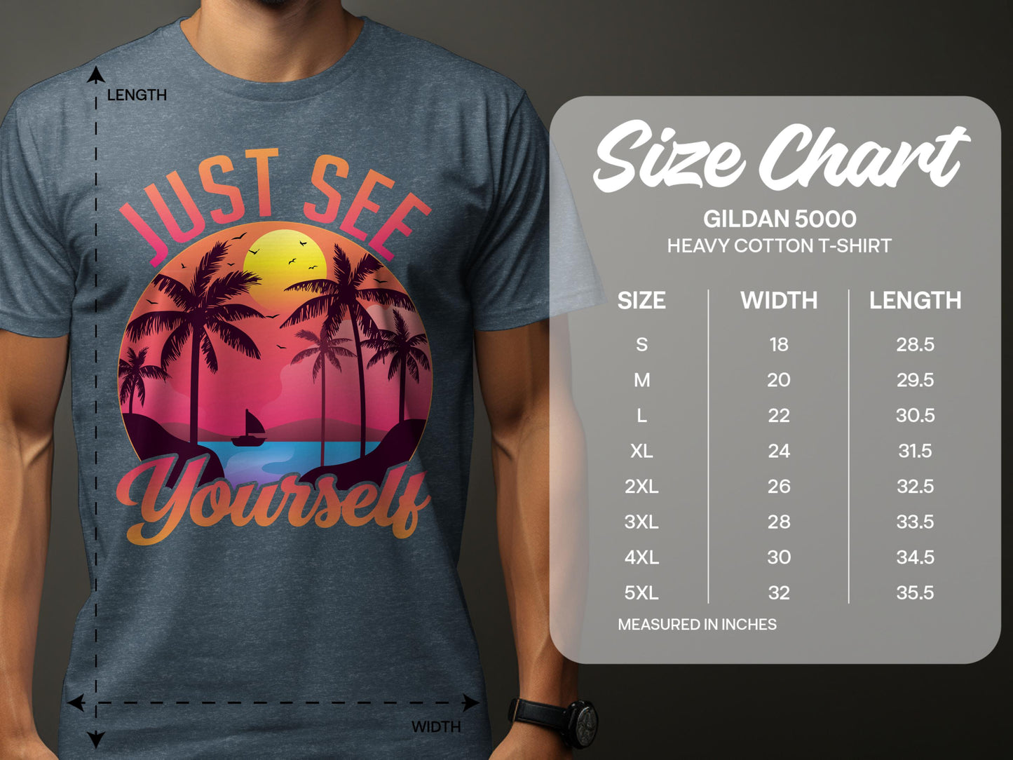 Just See Yourself Sunset Design T-Shirt product