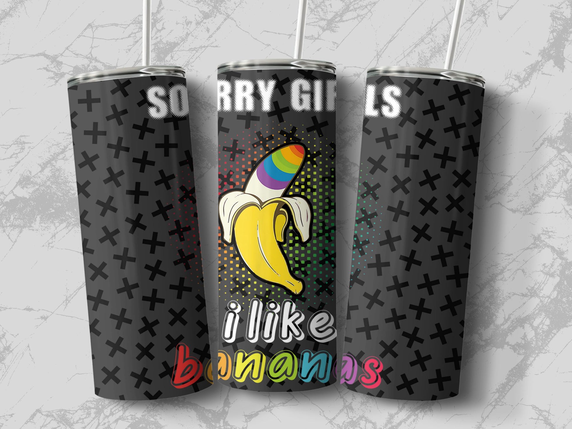 Sorry Girls I Like Bananas Printed Tumbler product