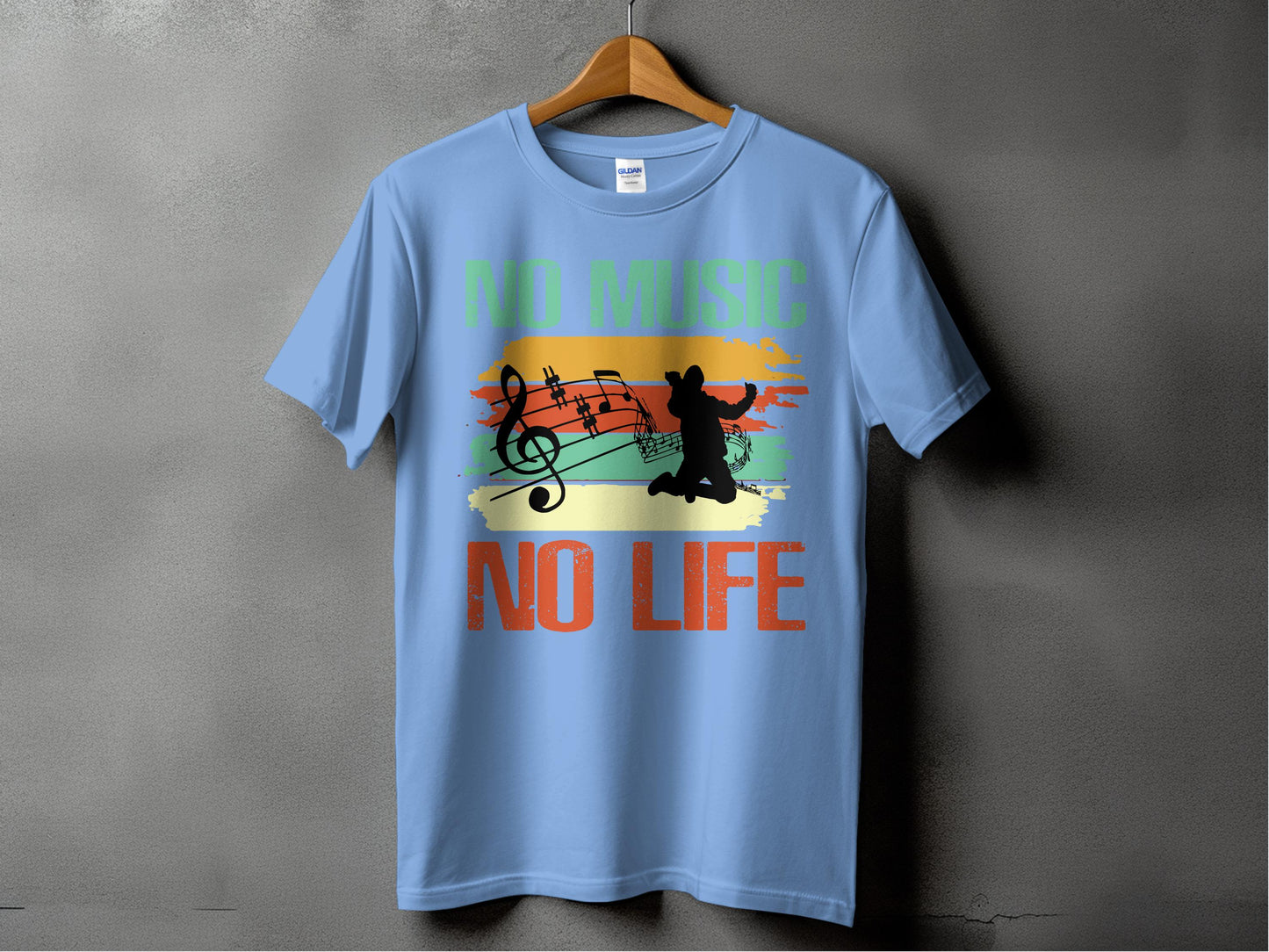No Music No Life Colorful Musical Notes Design product