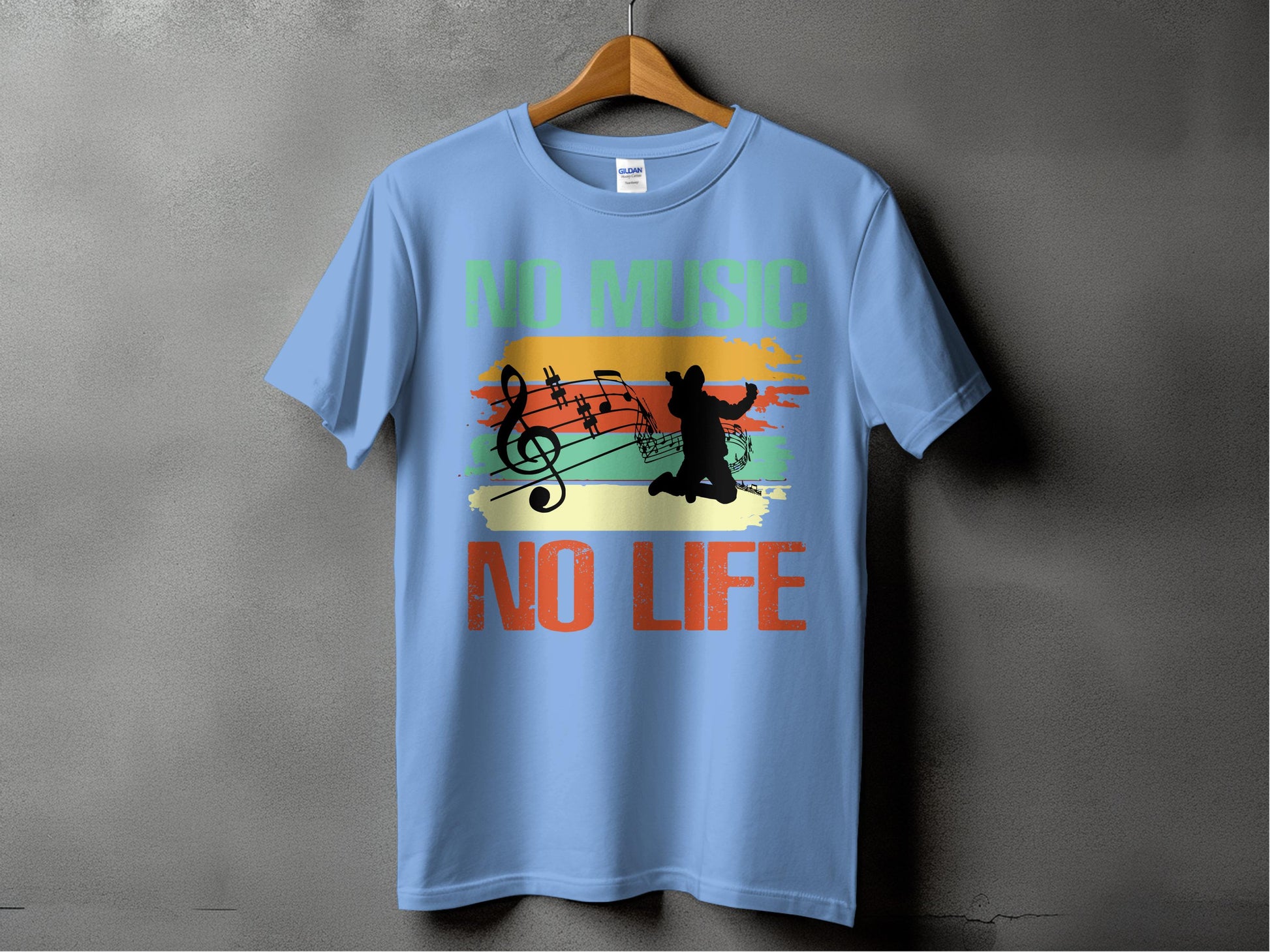 No Music No Life Colorful Musical Notes Design product
