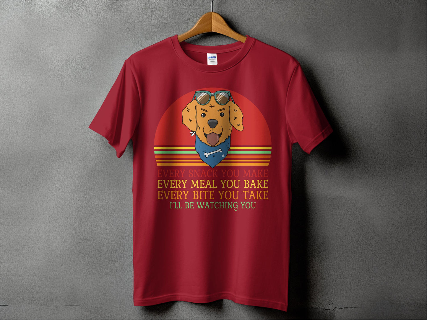 Funny Dog Watching You Snack Graphic T-shirt product type