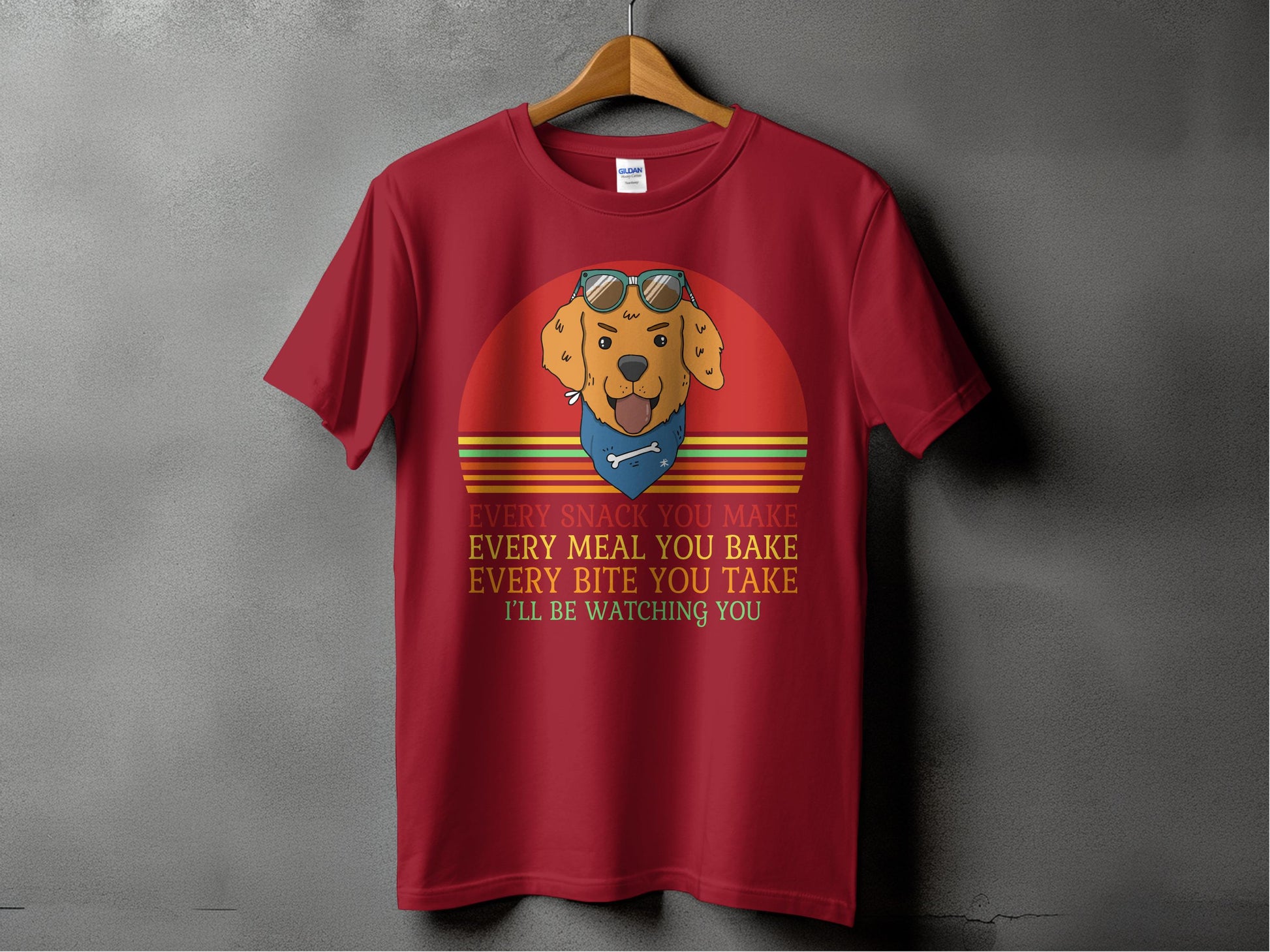 Funny Dog Watching You Snack Graphic T-shirt product type