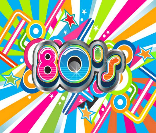 Vibrant 80's Style Multicolored Graphic Poster product type