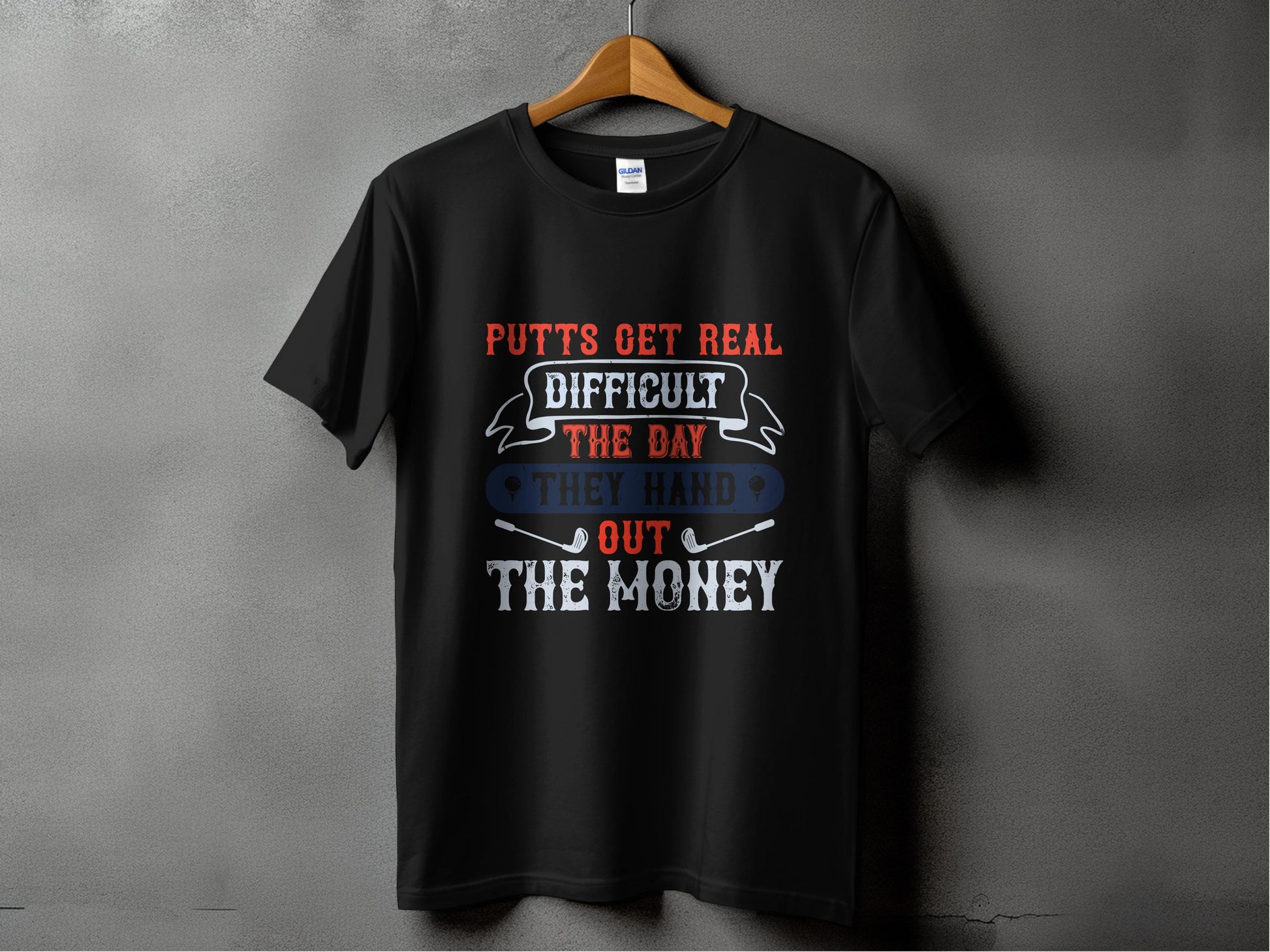 Putts Get Real T-Shirt Fun Golf Slogan T-Shirt product type