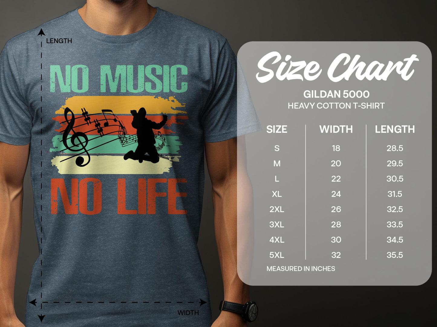 No Music No Life Graphic Tee Shirt product