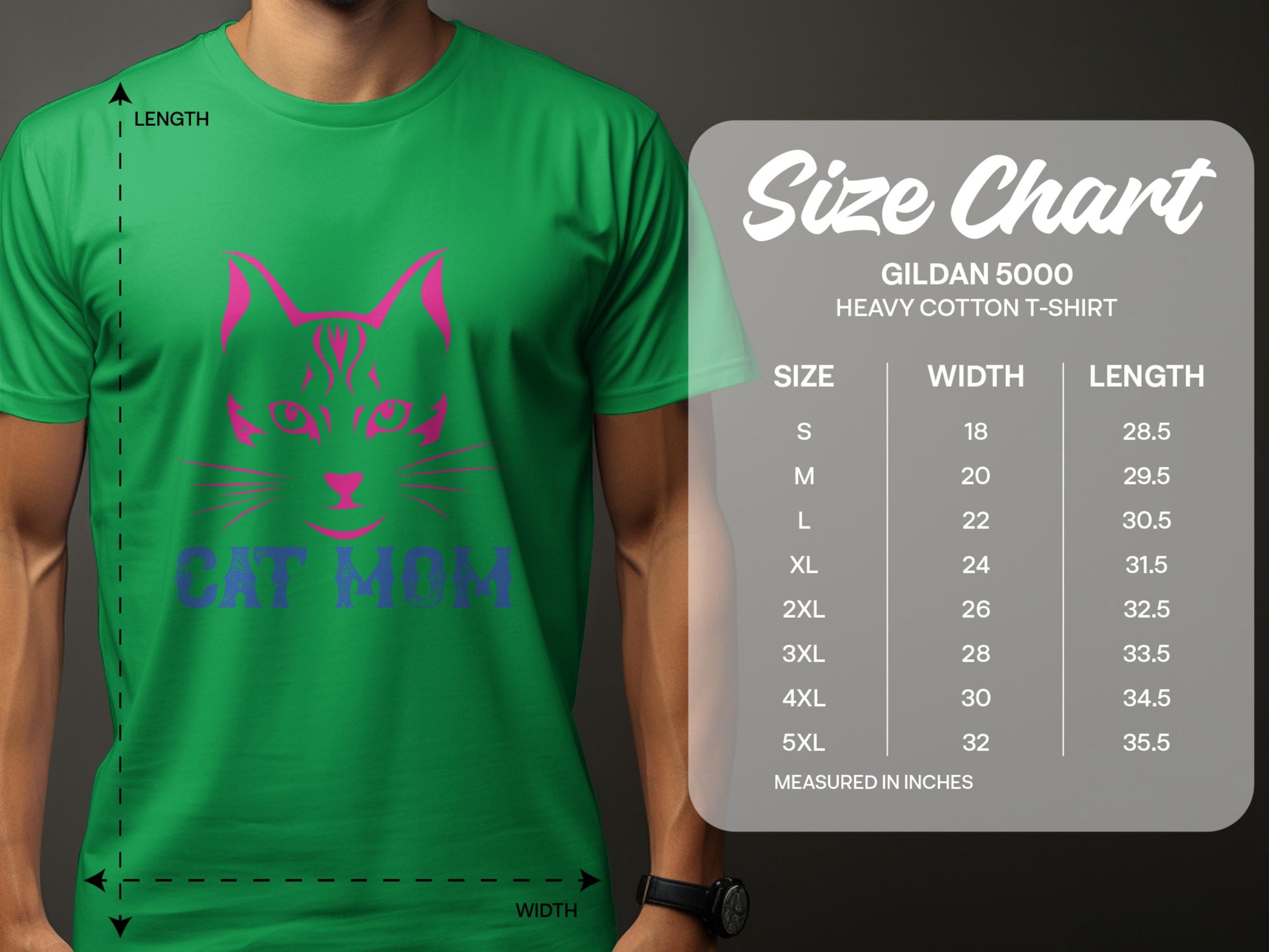 Green Cat Mom Graphic Tee for Cat Lovers product type