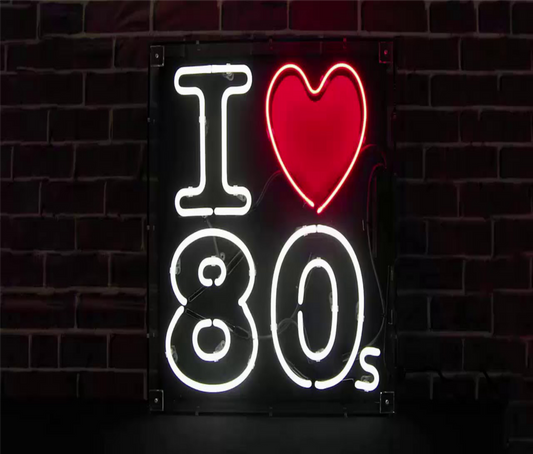 I Love 80s Neon Sign Wall Art Glow Decor vibrant product