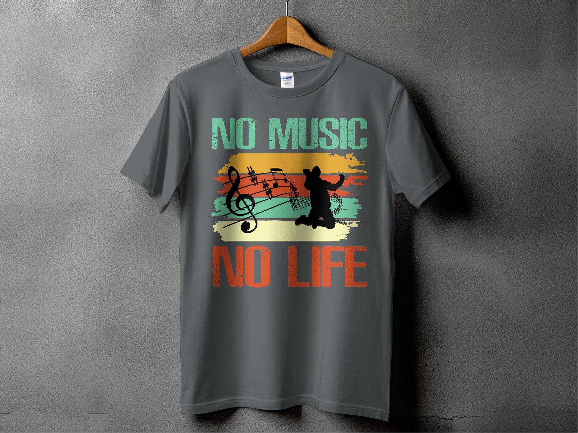 No Music No Life Graphic Tee Cool Casual product type