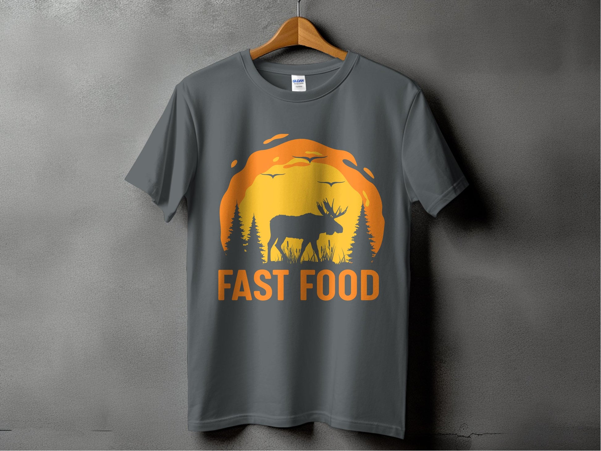 Fast Food Hunting Silhouette Graphic T-shirt Product