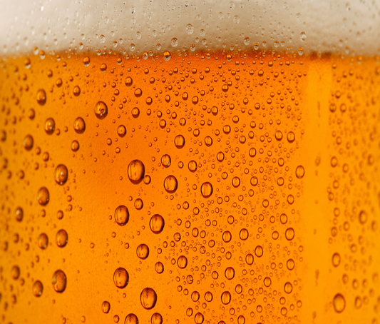 Refreshing Amber Beer Bubbles Close-Up Image product type