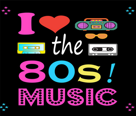 I Love the 80s Music Retro Graphic Design product type