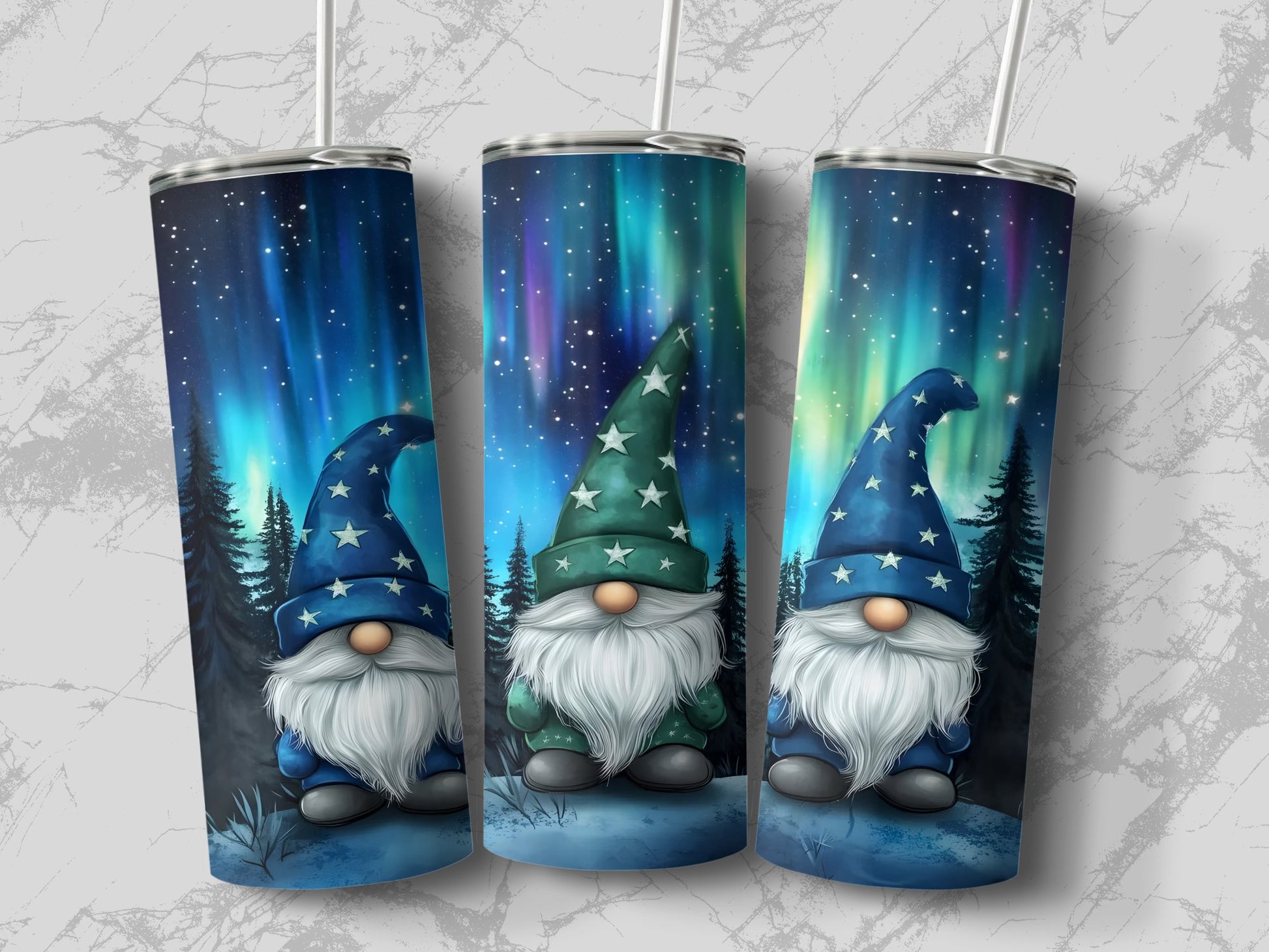 Northern Lights Gnome Design Drinkware Product
