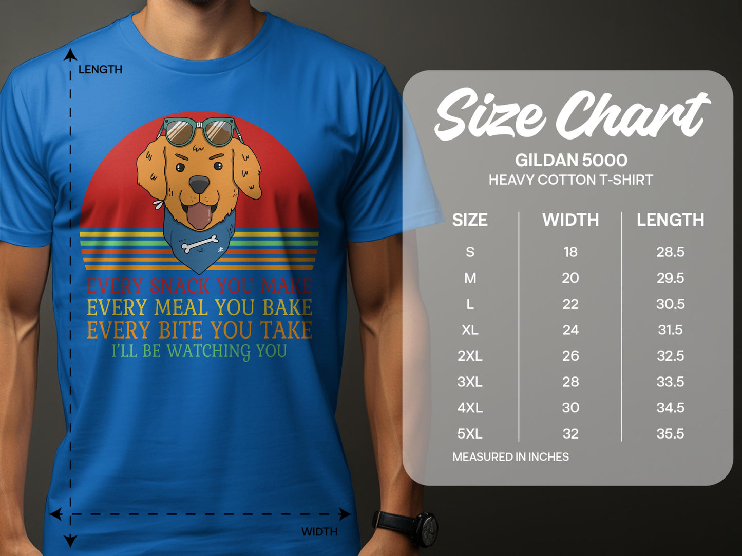 Funny Dog Watching You T-Shirt Every Bite You Take product type