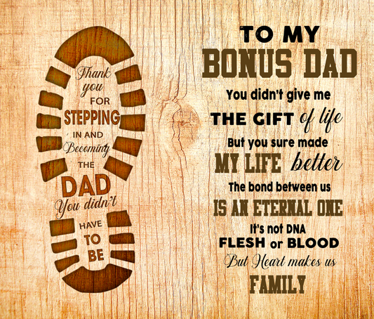 Thank You for Being My Bonus Dad Sentiment Wall product