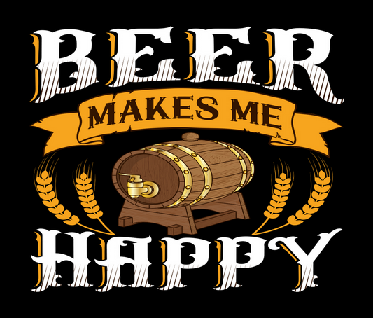 Beer Makes Me Happy Barrel Design product