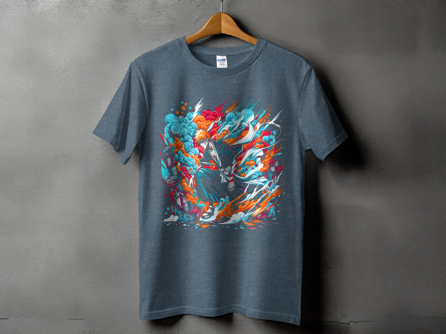 Vibrant and Dynamic Anime Design Graphic T-shirt