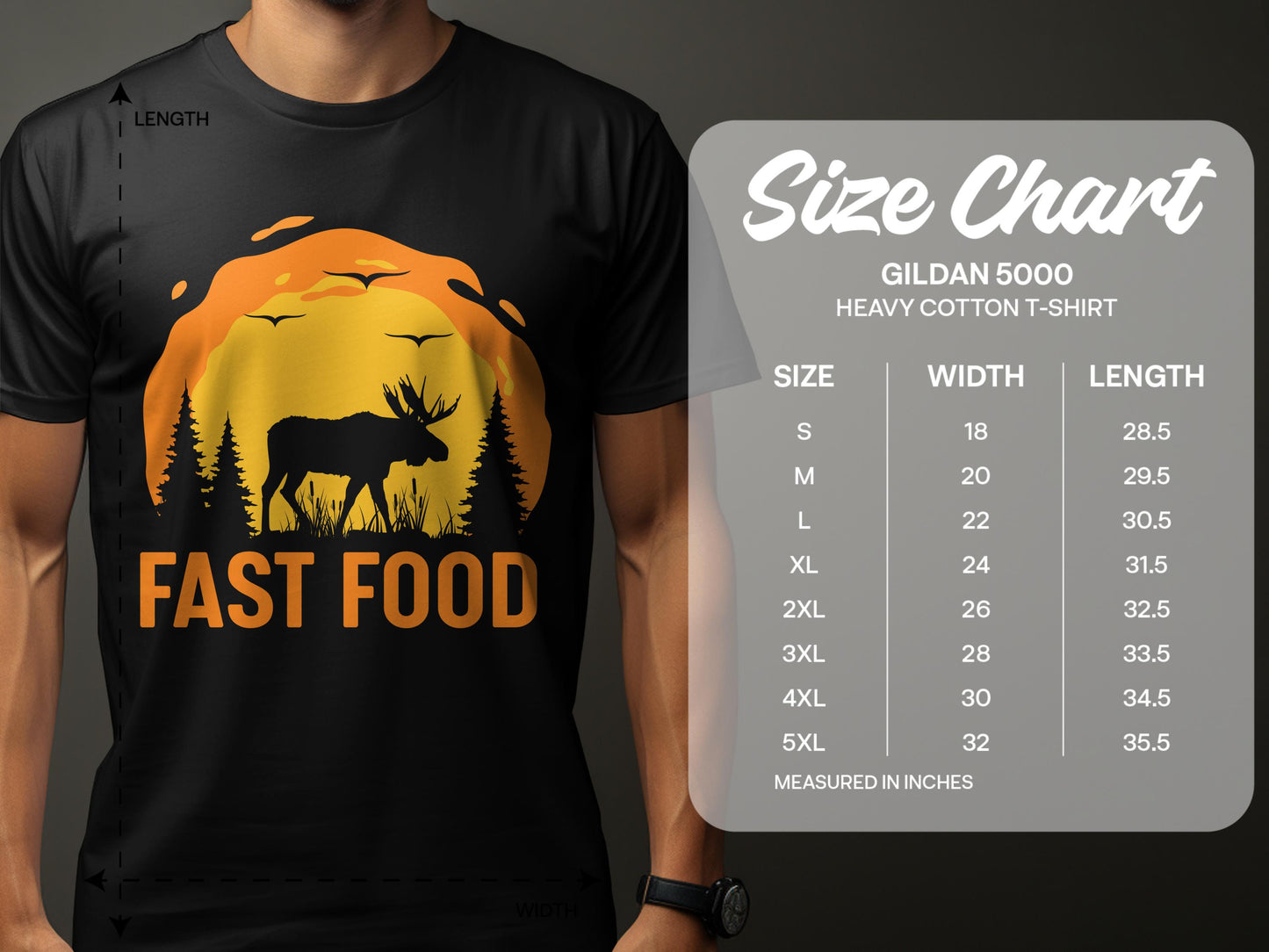 Fast Food Moose Nature Themed Graphic T-Shirt product