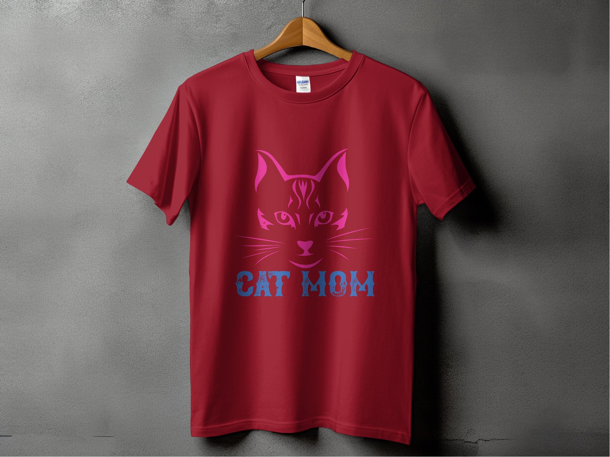 Cat Mom Graphic Red Short Sleeve Shirt product