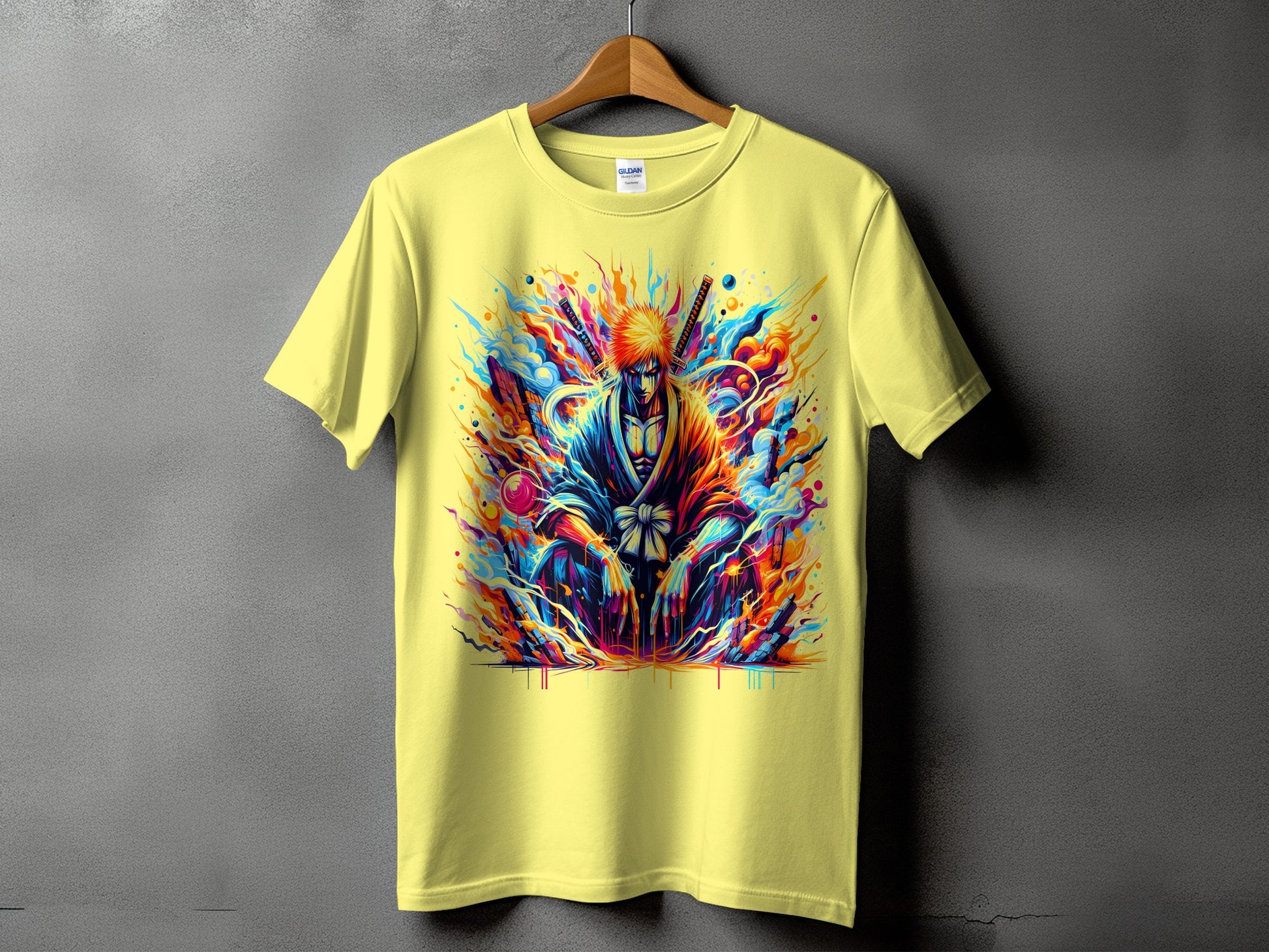 Vibrant Abstract Warrior Graphic Printed T-shirt